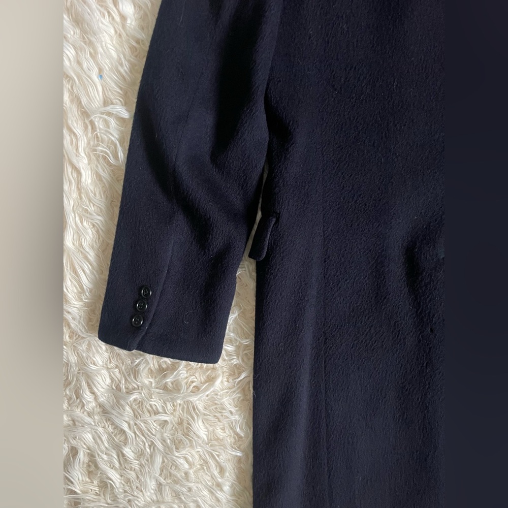 Giorgio Armani men Navy Blue + 80%Wool 20% Cashmere Coat, Sz 38 Italy - Picture 10 of 15